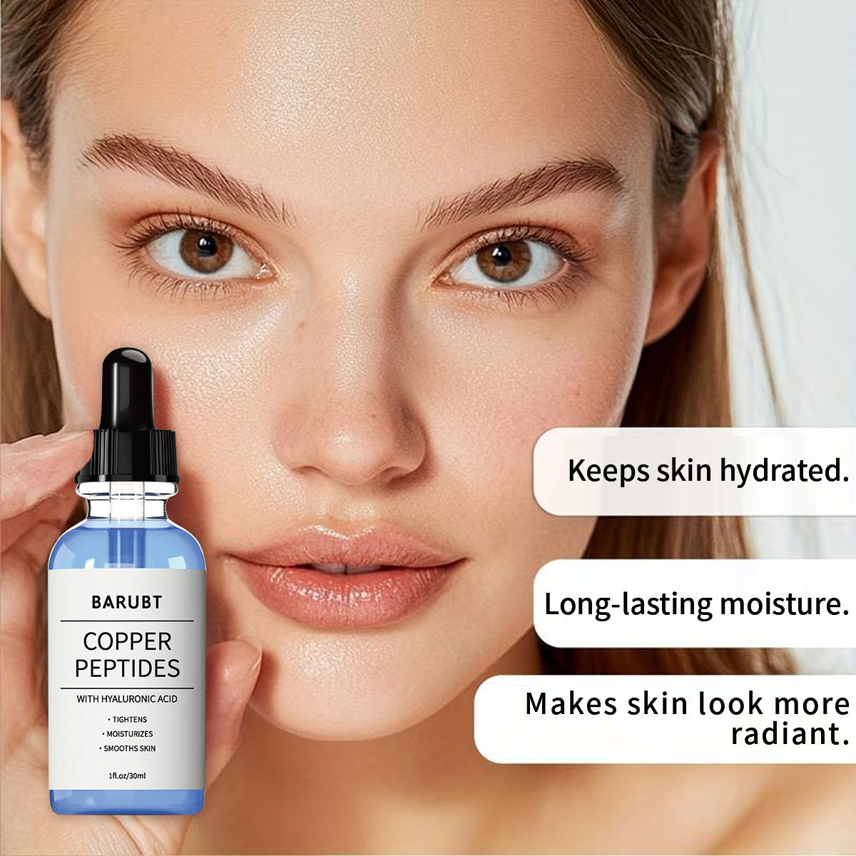 Cross-Border Hit Product Copper Peptides Serum For Face, Copper Peptide Facial Essence For Plumping